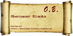 Obernauer Bianka névjegykártya